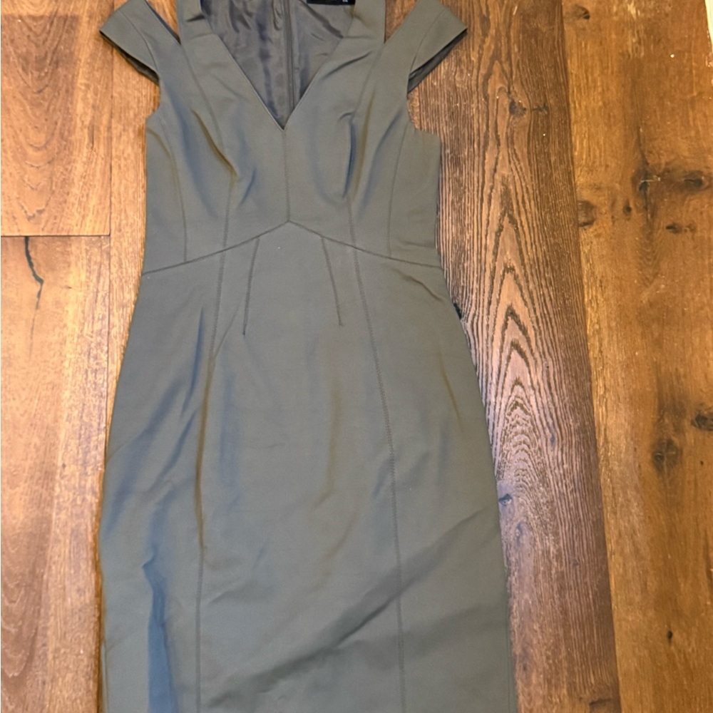 Karen Millen Olive green  bodycon dress US6/UK10/EU38